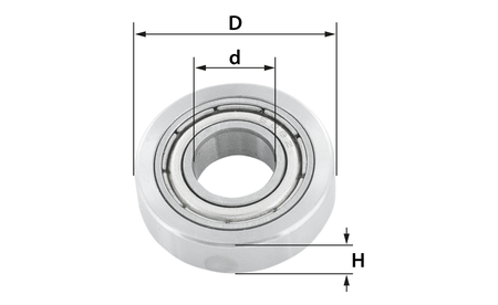 Roulement à billes pour défonceuse Ø 20 mm E-00168 1