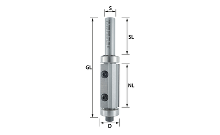 WPL Fraise à affleurer Z2 avec double roulement à billes Ø 22 mm E-20422 2