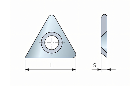 Précoupeur triangulaire avec arrondi 21.9 x 2.5 FR-RG03M-AA3