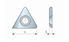 Précoupeur triangulaire avec arrondi 21.9 x 2.5 FR-RG03M-AA3