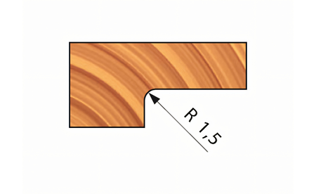 Précoupeur triangulaire avec arrondi 21.9 x 2.5 FR-RG03M-AA3 2