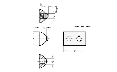 Ecrou à encoches M8 pour profilé en C - 10 pièces GN-SN511904-2 1