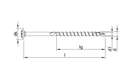 HECO-TOPIX-plus 6,0 x 100, tête ronde large, T-25, FP, A3K, 100 pcs. HC-62278 1