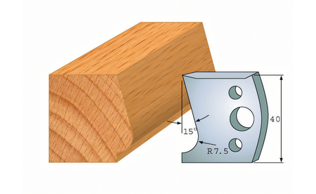 Paire de couteaux profilés 038 I-F026-038