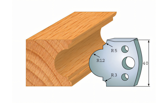 Paire de couteaux profilés 018 I-F026-018