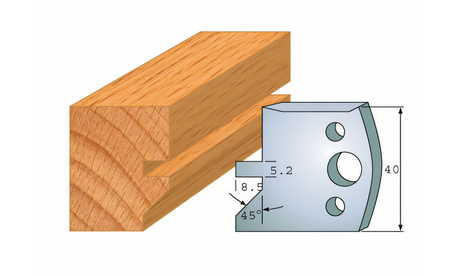 Paire de couteaux profilés 084 I-F026-084