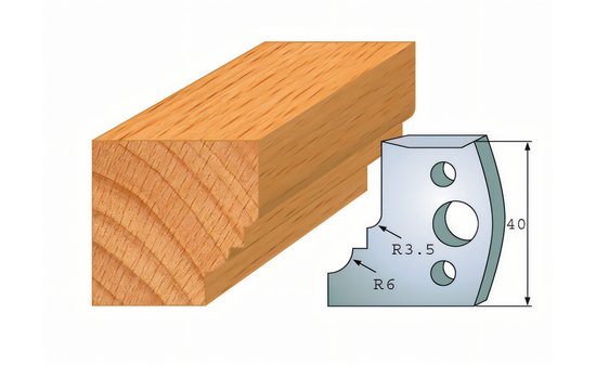 Paire de couteaux profilés 019 I-F026-019