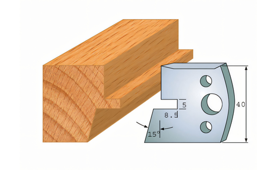 Paire de couteaux profilés 085 I-F026-085