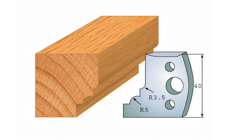 Paire de couteaux profilés 020 I-F026-020