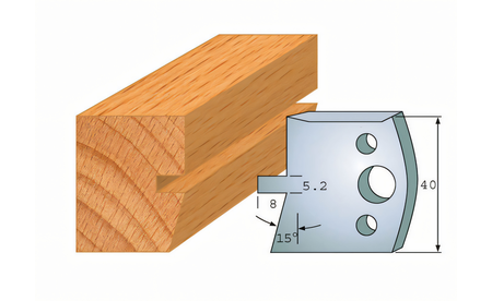 Paire de couteaux profilés 086 I-F026-086