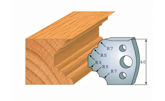 Paire de couteaux profilés 021 I-F026-021