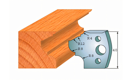 Paire de couteaux profilés 089 I-F026-089