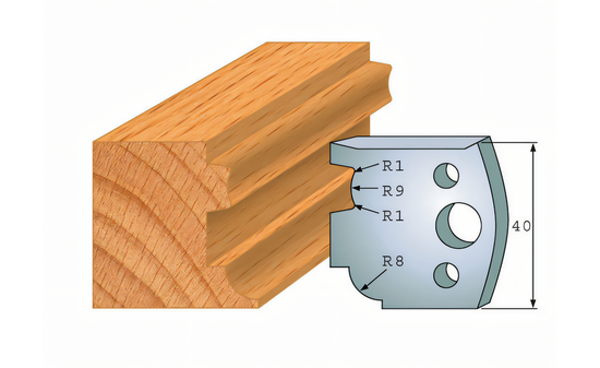 Paire de couteaux profilés 026 I-F026-026