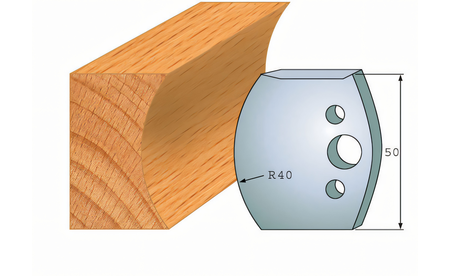 Paire de couteaux profilés 553 I-F026-553