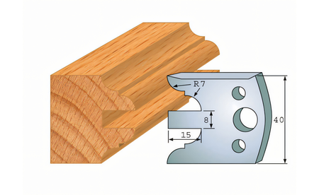 Paire de couteaux profilés 098 I-F026-098