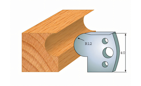 Paire de couteaux profilés 058 I-F026-058