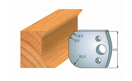 Paire de couteaux profilés 060 I-F026-060