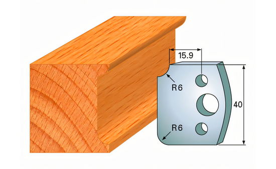 Paire de couteaux profilés 173 I-F026-173