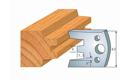 Paire de couteaux profilés 113 I-F026-113