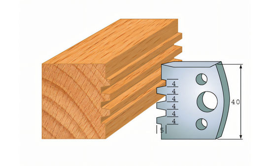 Paire de couteaux profilés 076 I-F026-076