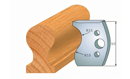 Paire de couteaux profilés 514 I-F026-514