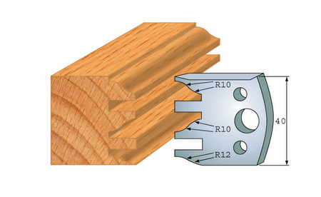 Paire de couteaux profilés 124 I-F026-124