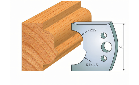 Paire de couteaux profilés 519 I-F026-519