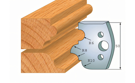 Paire de couteaux profilés 520 I-F026-520