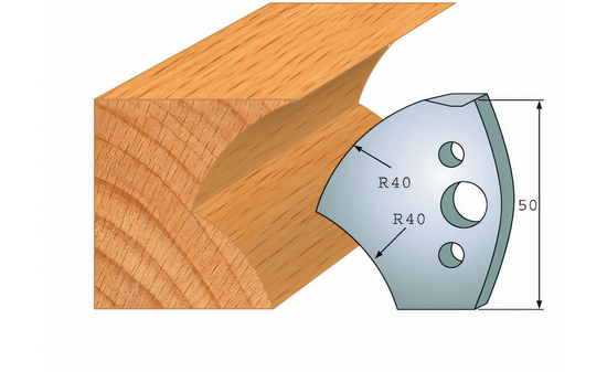 Paire de couteaux profilés 550 I-F026-550