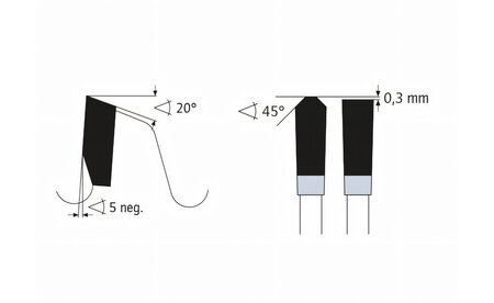 Lame de scie circulaire HM 216 x 2,8/2,0 x 30 mm, Z=80 K-108000-216-020 1