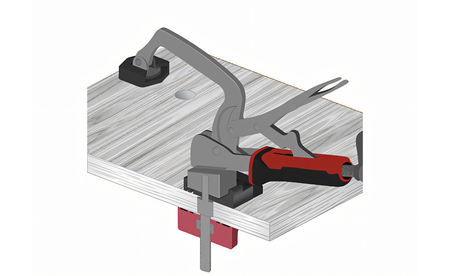 Fixation & butée pour serre-joints d'établi M-4016 4