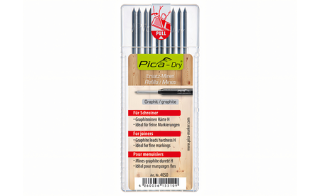 Pica Dry Mines de rechange 10 pièces Graphite Dureté H PC-4050