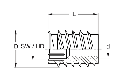 Manchon Rampa type SK330 M8 14x15mm 10 pcs. RA-SK330-815X10 1