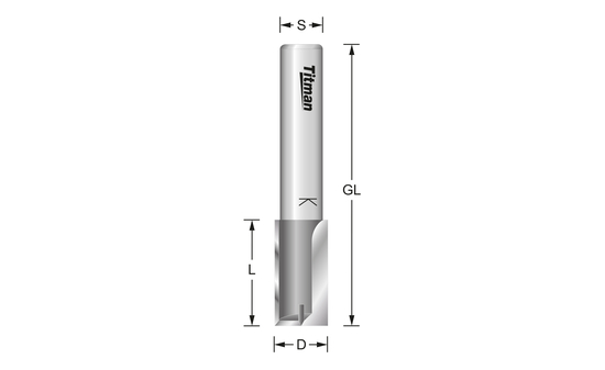 Fraise à rainurer HW Z2 avec tranchant de base TI-M2035-8