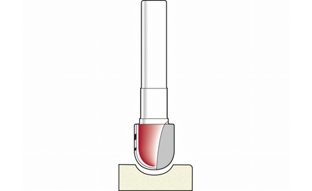 Fraise à chanfreiner Corian Ø 19 mm R : 9.5 mm TI-XC351-95-12 2