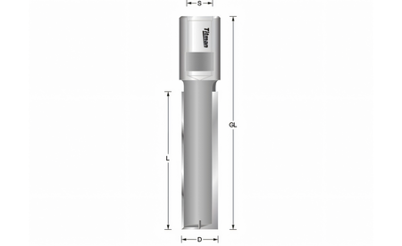 Fraise à rainurer HW 20x60mm filet intérieur M12x1 TI-TM2060-M12