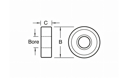 Roulement à billes pour défonceuse AD: 22mm ID: 8mm H: 7mm T-BB22 1