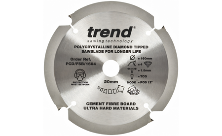 Lame de scie circulaire DIA 160x1,8/1,4x20, TFZ=4 T-PCD-FSB-1604