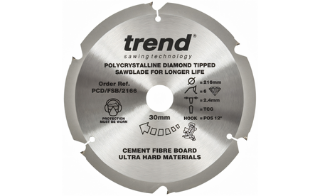 Lame de scie circulaire DIA 216x2,4/1,6x30, TFZ=6 T-PCD-FSB-2166