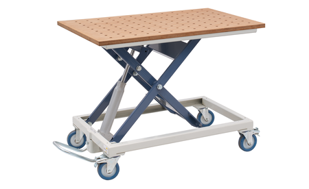 Table élévatrice Beck HS300S avec plateau perforé en hêtre BK-190-022-00