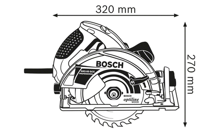 BOSCH GKS 65 GCE Professional Scie circulaire à main B-0-601-668-901 2