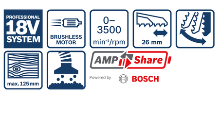 BOSCH GST 18V-125 B Professional Scie sauteuse sans fil B-0-601-5B3-000 3