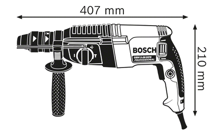 BOSCH GBH 2-26 F Professional Marteau perforateur avec SDS plus B-0-611-2A4-000 2