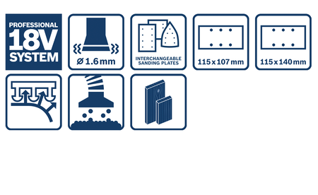 BOSCH GSS 18V-10 Professional Ponceuse orbitale sans fil B-0-601-9D0-202 2