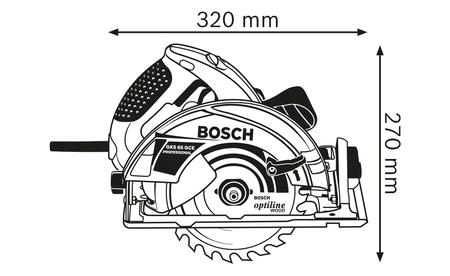 BOSCH GKS 65 GCE Professional Scie circulaire à main B-0-601-668-900 1