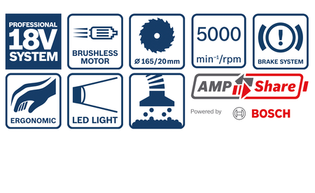 BOSCH GKS 18V-57-2 Professional Scie circulaire sans fil B-0-601-6C1-202 2
