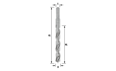 Mèche hélicoïdale à bois HSS-G Ø 5,0 mm - longue - 1 pièce E-50405 1