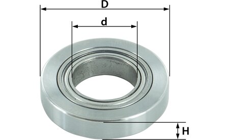 Roulement à billes pour défonceuse AD : 15,88mm ID : 4,76mm E-00140