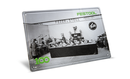 Festool 100 ans de plaque en tôle Rétro Stand d'exposition MES-FT2 1 F-578401