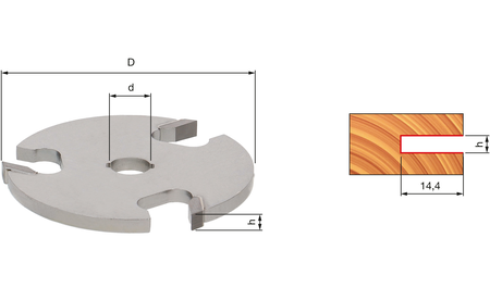 Couteau à rainurer freud HW (HM) D50,8 NL6 Z3 FR-56-11108P 1